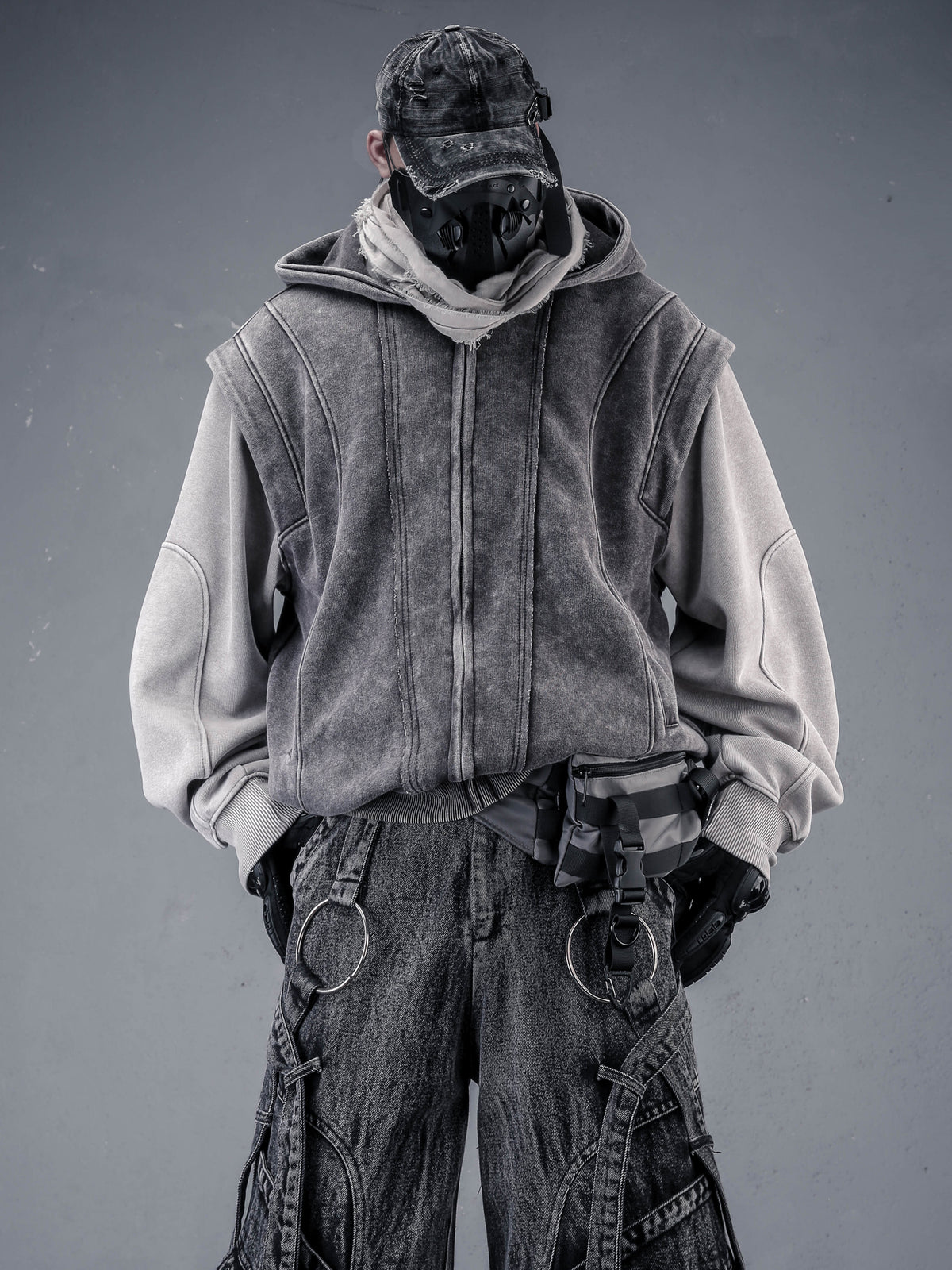 The Dystopian Layered Spliced Hoodie