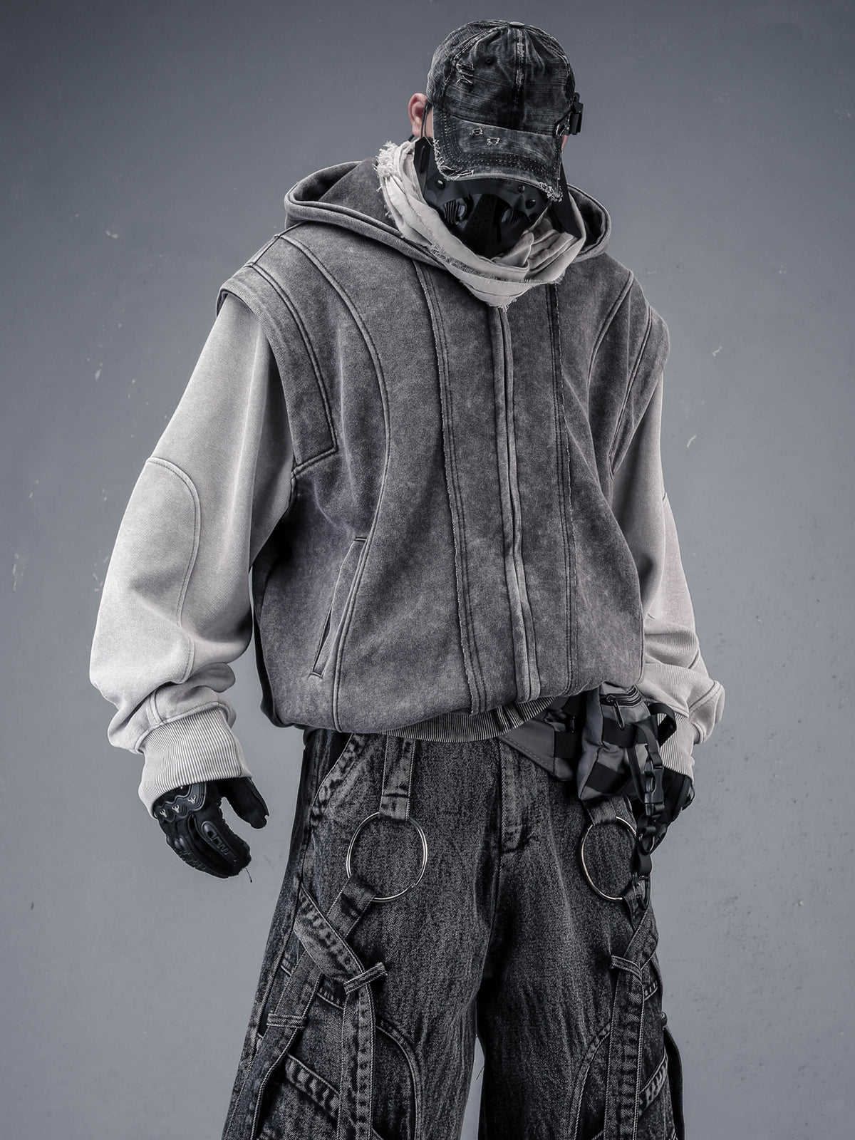 The Dystopian Layered Spliced Hoodie