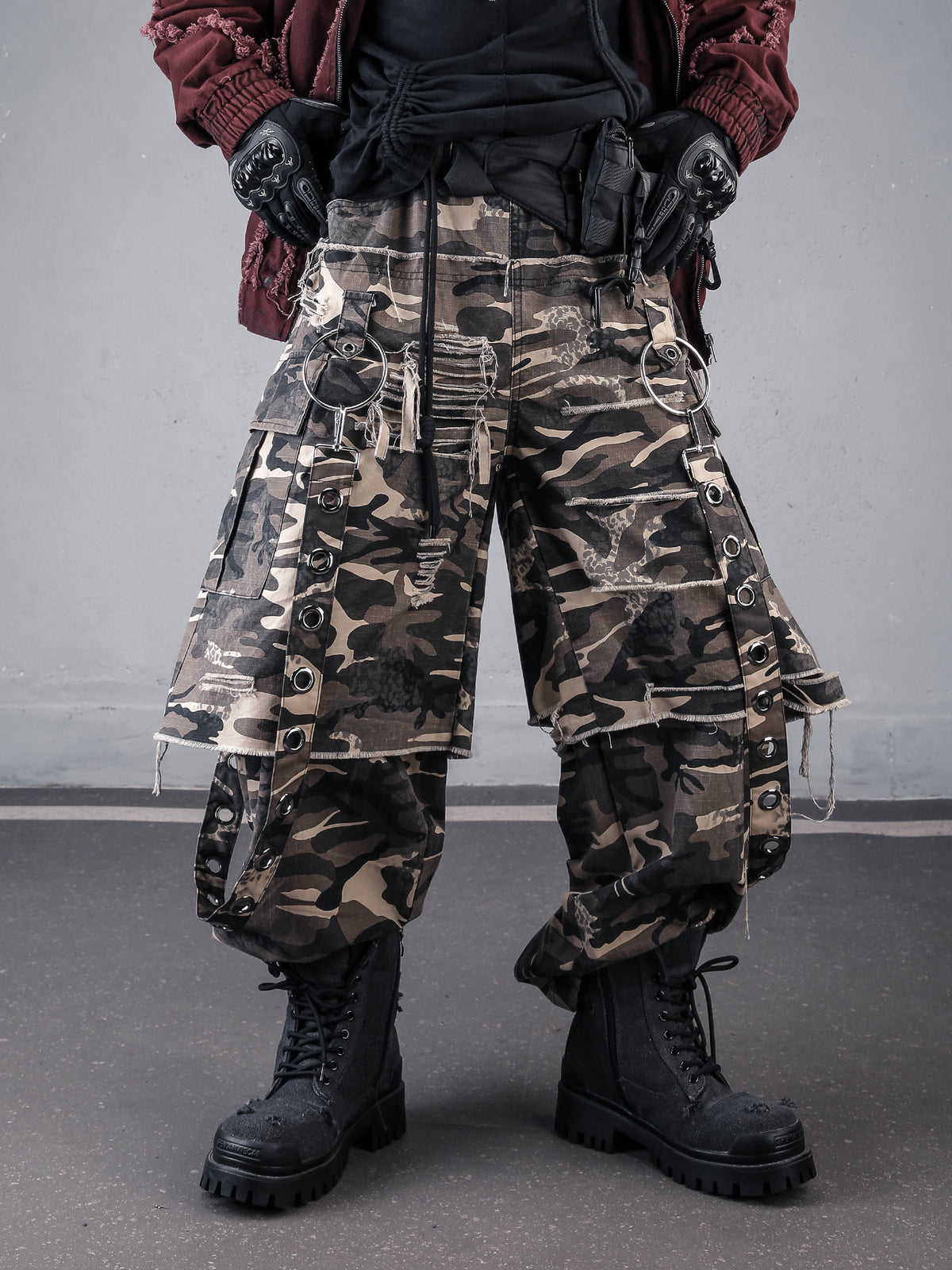 The Vintage Wash Distressed Camo Pant