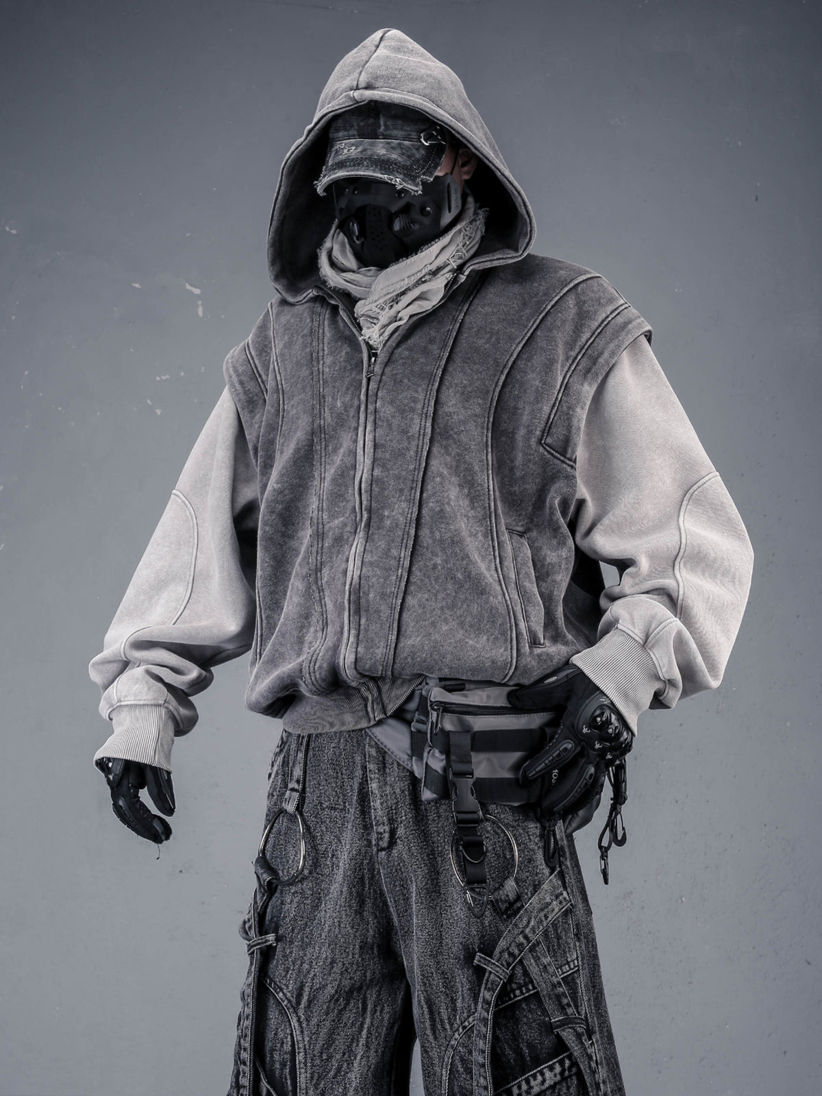 The Dystopian Layered Spliced Hoodie