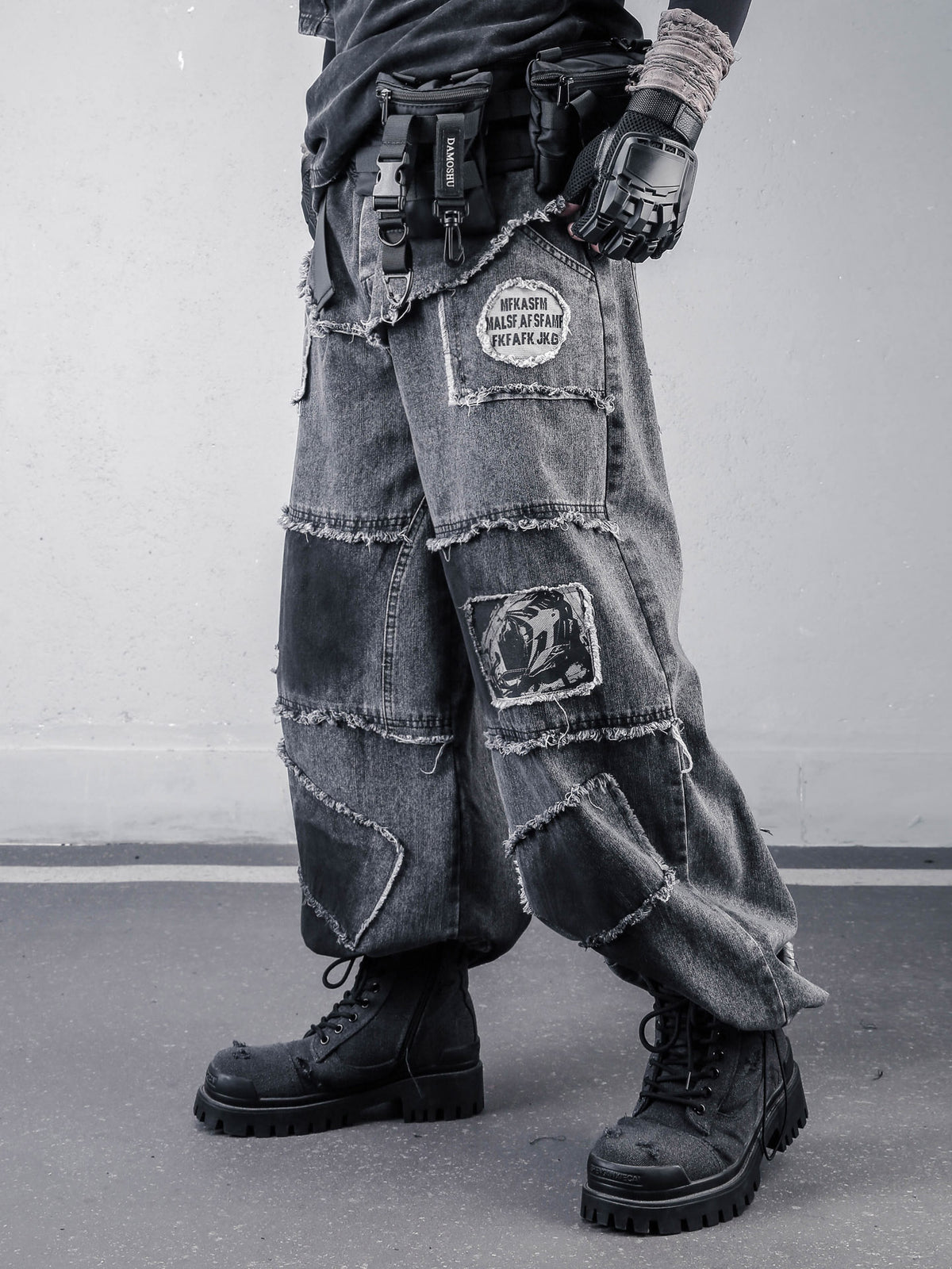 The Americana Patchwork Distressed Denim