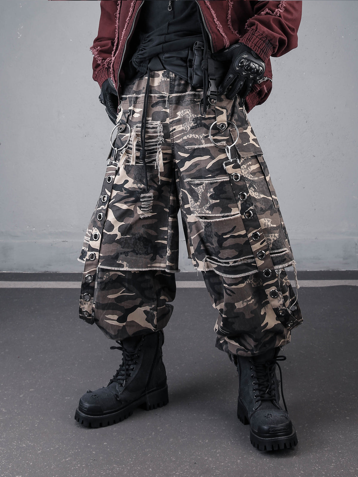 The Vintage Wash Distressed Camo Pant