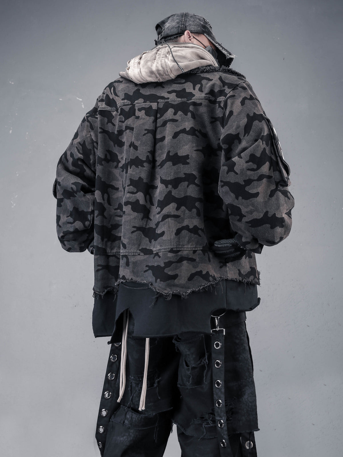 Camo Fake-Two-Piece Flight Jacket