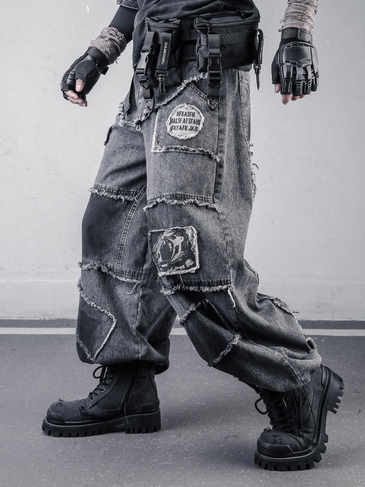 The Americana Patchwork Distressed Denim