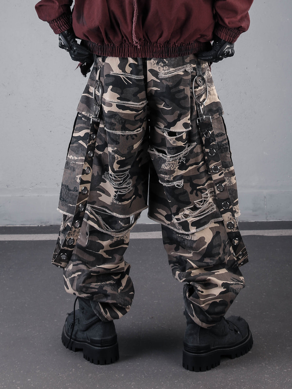The Vintage Wash Distressed Camo Pant
