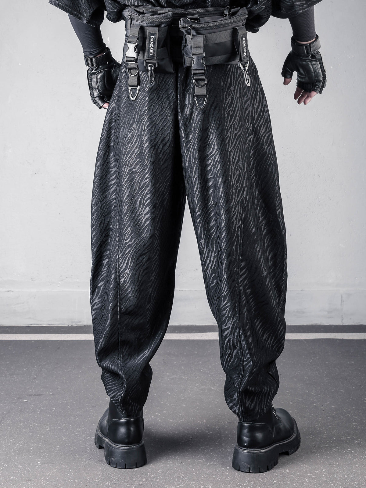 Men's Avant-Garde Black Darkwear Harem Pants