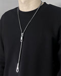 Dark Techwear Cylinder Zip Necklace