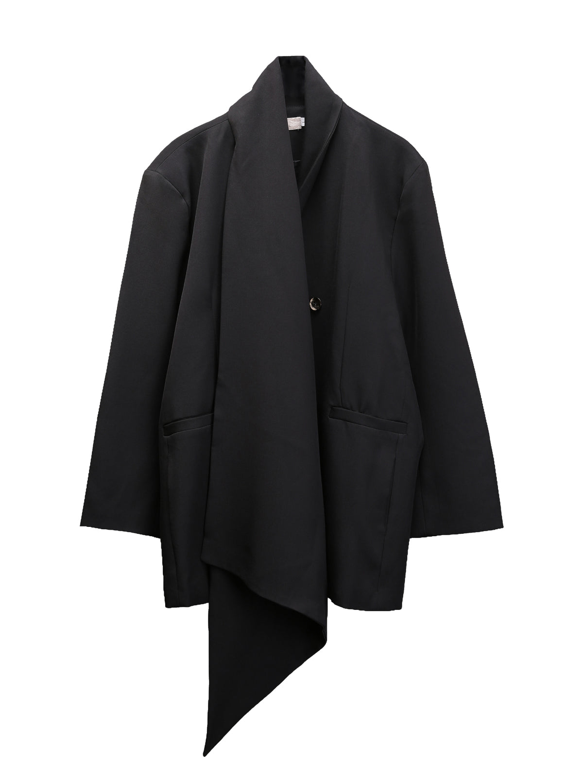 Fake-Two-Piece Scarf-Shawl Blazer