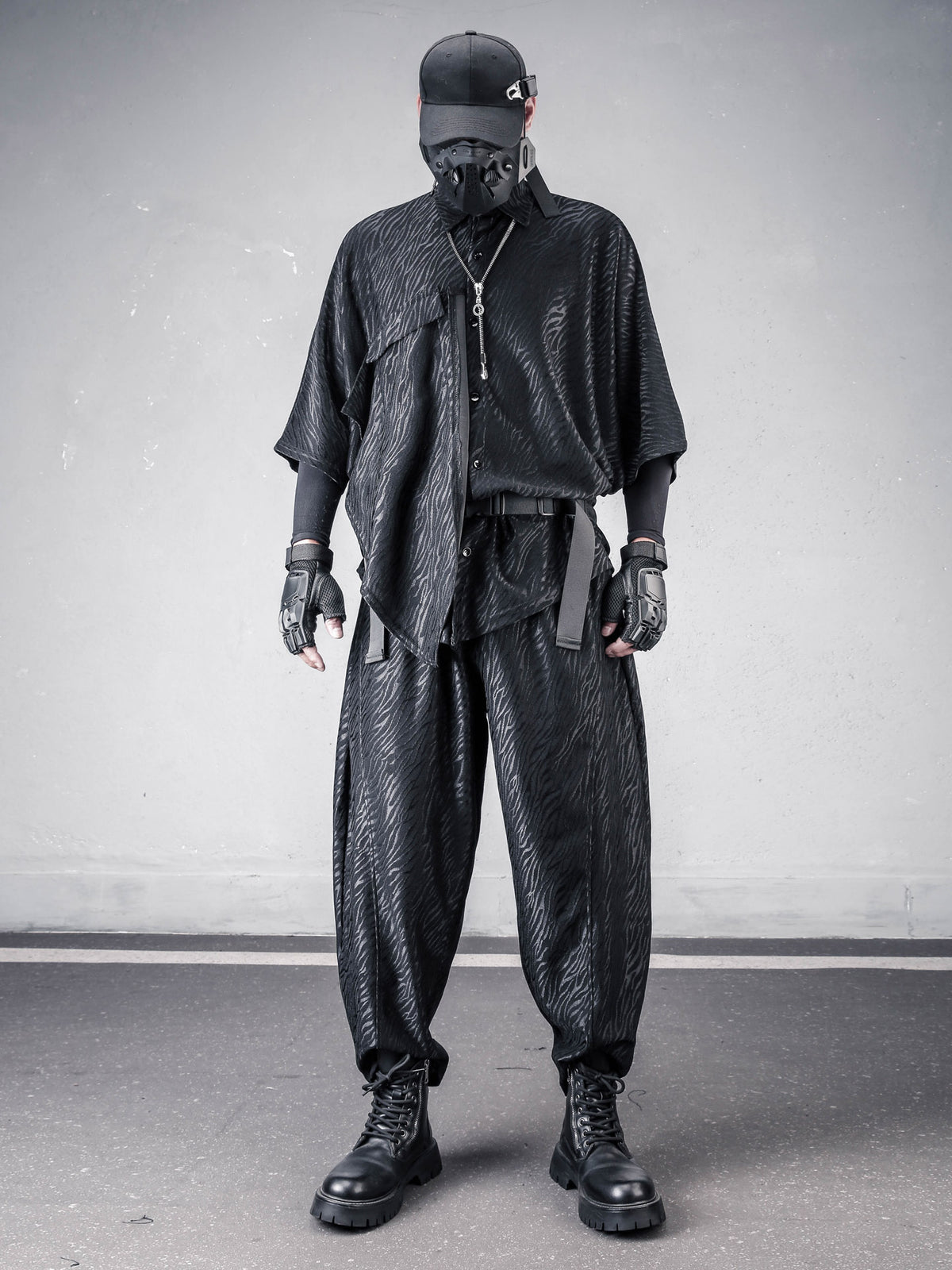 Men's Avant-Garde Black Darkwear Harem Pants