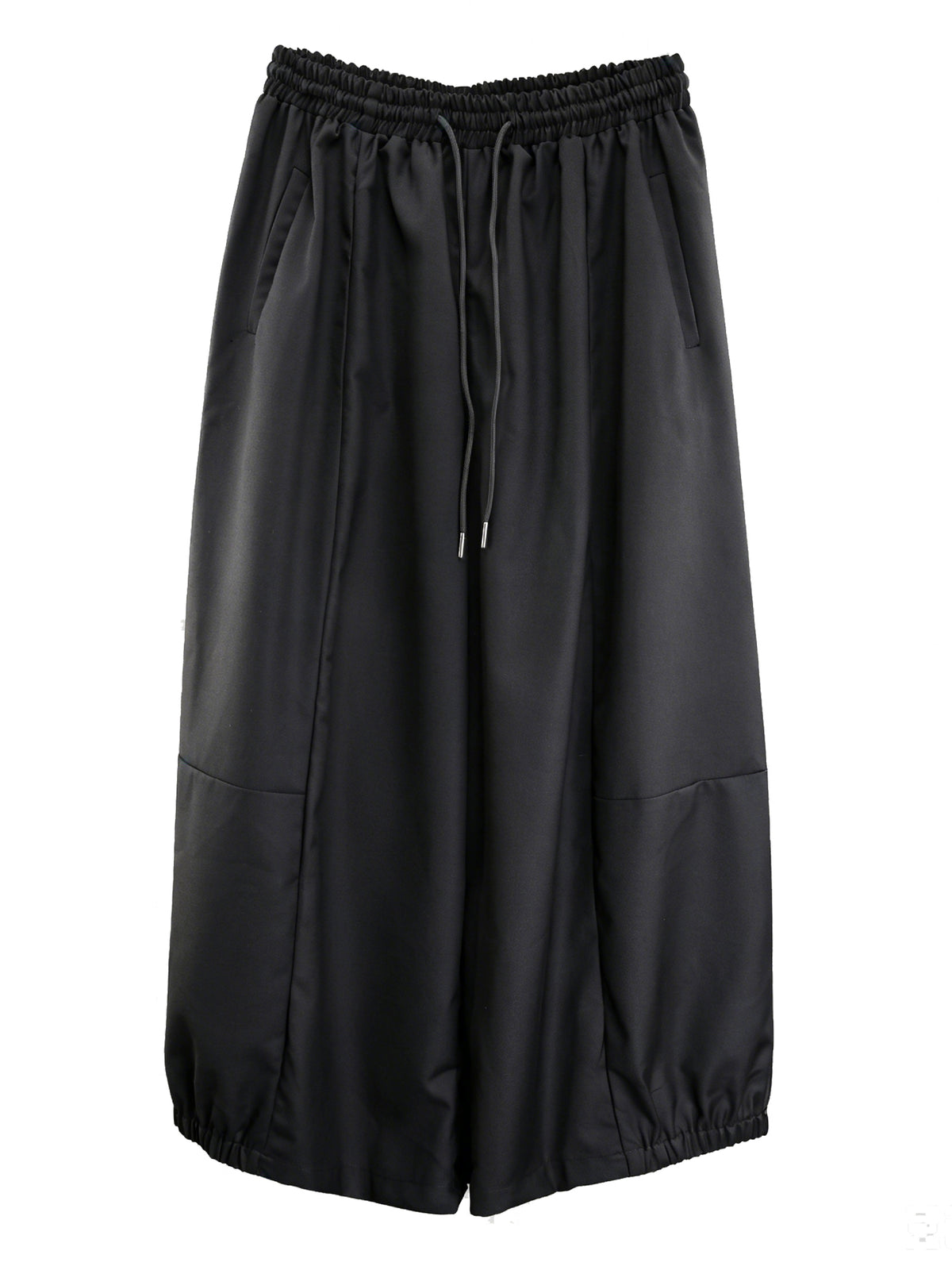 Deconstructed Draped Wide-Leg Trousers