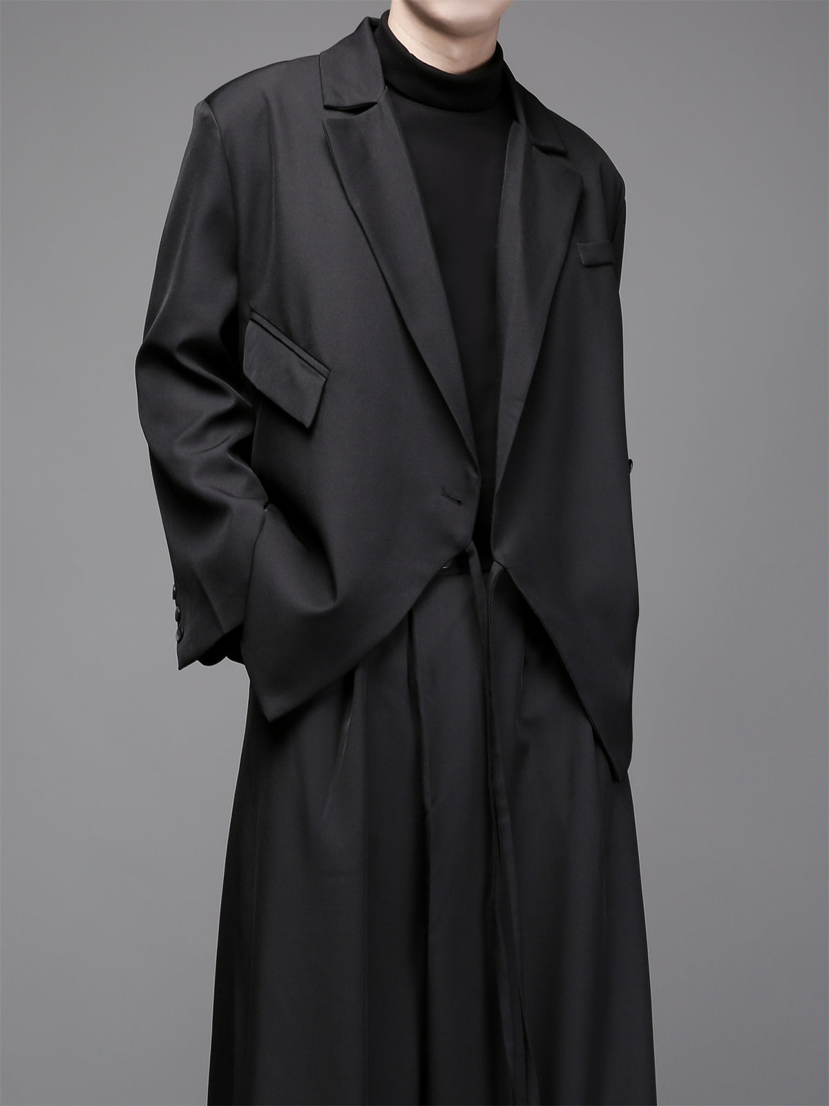 Asymmetric Cut Casual Coat
