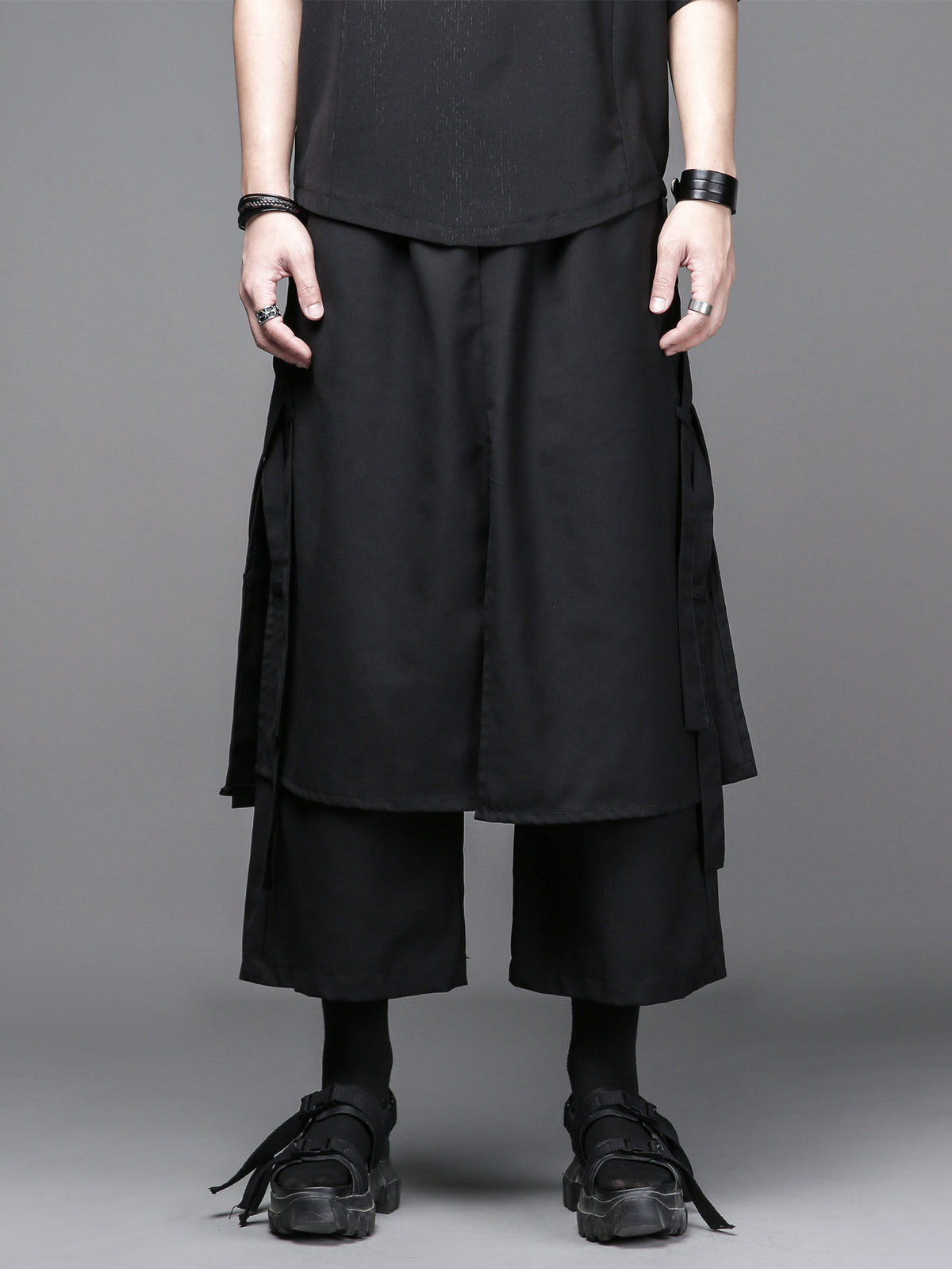 Darkwear Draped Overlay Trousers