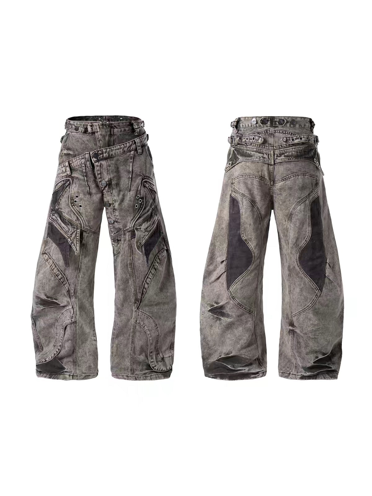 The Asymmetrical Double-Waist Deconstructed Denim