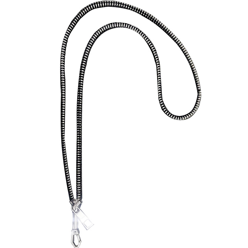 Dark Techwear Cylinder Zip Necklace