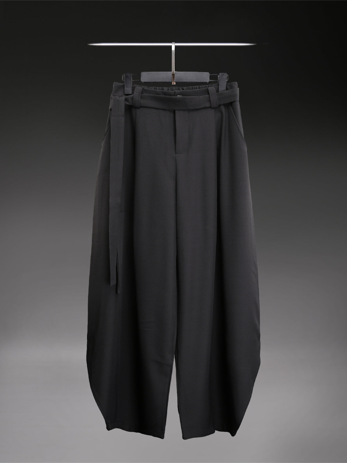 Tapered Scimitar Wide-Leg Trousers